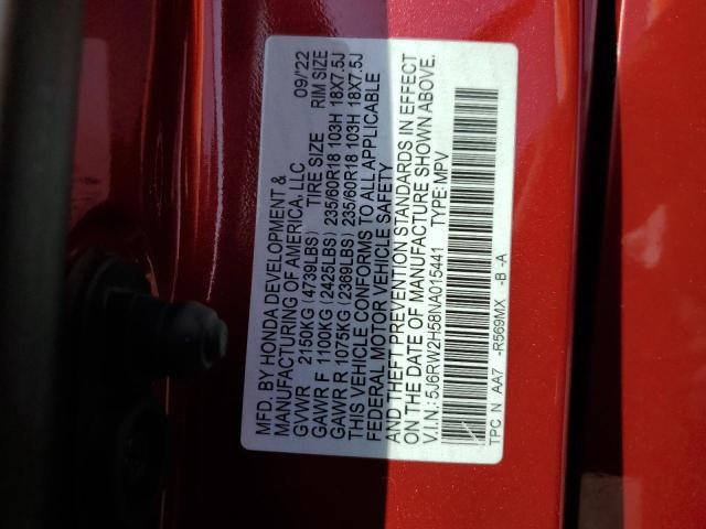 2022 HONDA CR-V EX 5J6RW2H58NA015441