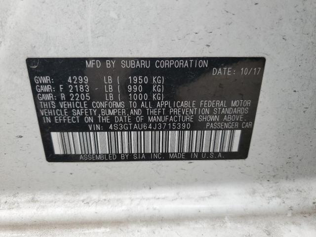 2018 SUBARU IMPREZA LI 4S3GTAU64J3715390