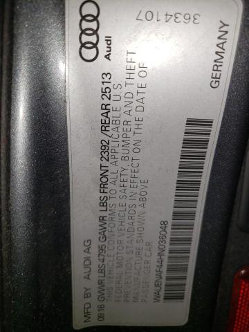 2017 AUDI A4 PREMIUM - WAUENAF44HN036048
