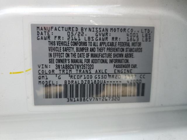 2022 NISSAN SENTRA - 3N1AB8CV7NY267320