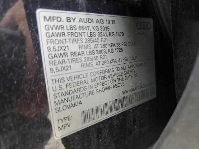 2019 AUDI Q7 PRESTIG WA1VAAF76KD014567