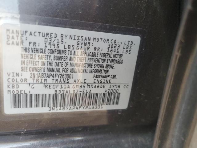 2015 NISSAN SENTRA S/S 3N1AB7AP4FY263001