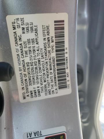 2016 HONDA CR-V LX 2HKRM4H39GH630601