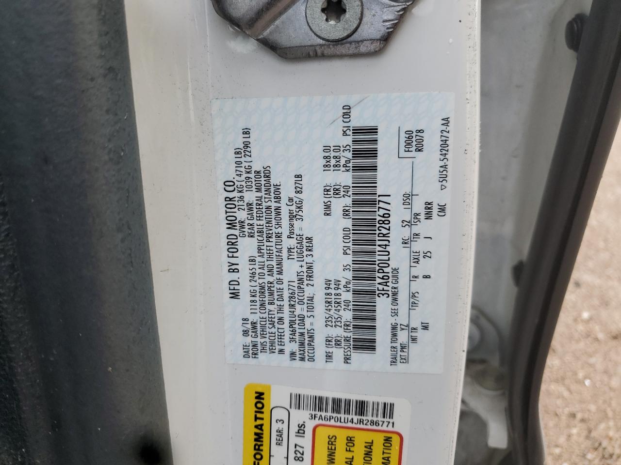 Ford Fusion se 2018