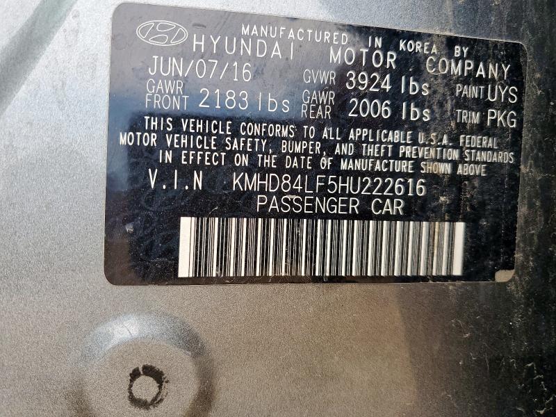 2017 HYUNDAI ELANTRA SE - KMHD84LF5HU222616