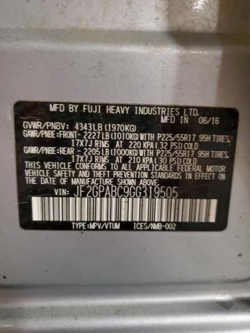 2016 SUBARU CROSSTREK - JF2GPABC9GG319505