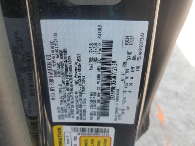 2016 FORD FUSION SE - 3FA6P0HD3GR212159