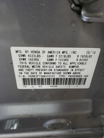 2017 ACURA ILX PREMIU 19UDE2F70HA005323