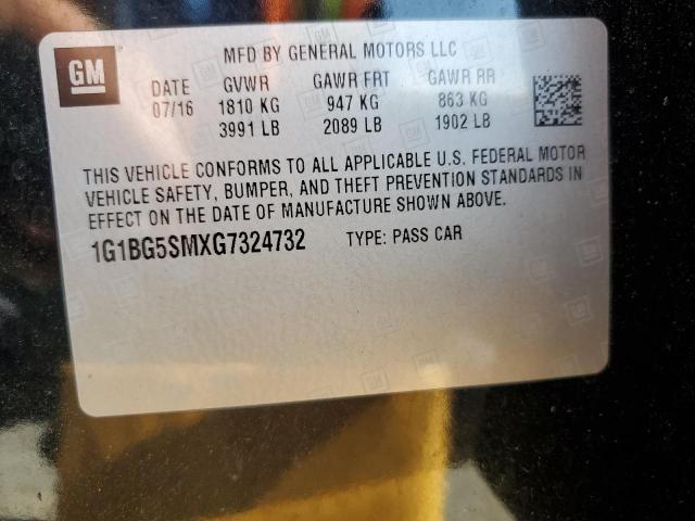 2016 CHEVROLET CRUZE PREM 1G1BG5SMXG7324732