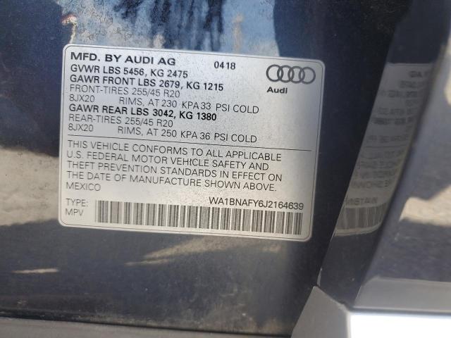 2018 AUDI Q5 PREMIUM - WA1BNAFY6J2164639