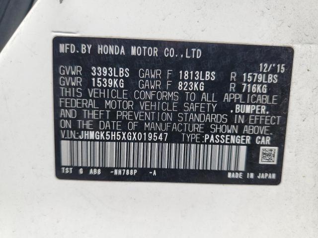 2016 HONDA FIT LX JHMGK5H5XGX019547