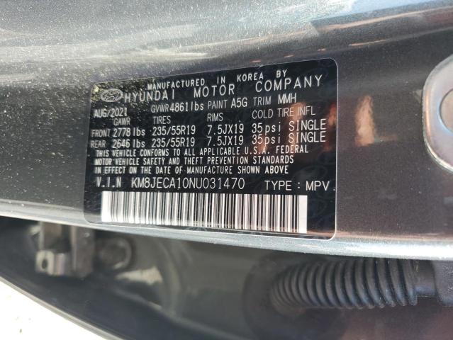 2022 HYUNDAI TUCSON LIM - KM8JECA10NU031470