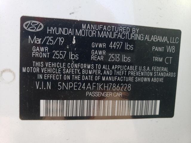 2019 HYUNDAI SONATA SE - 5NPE24AF1KH786228