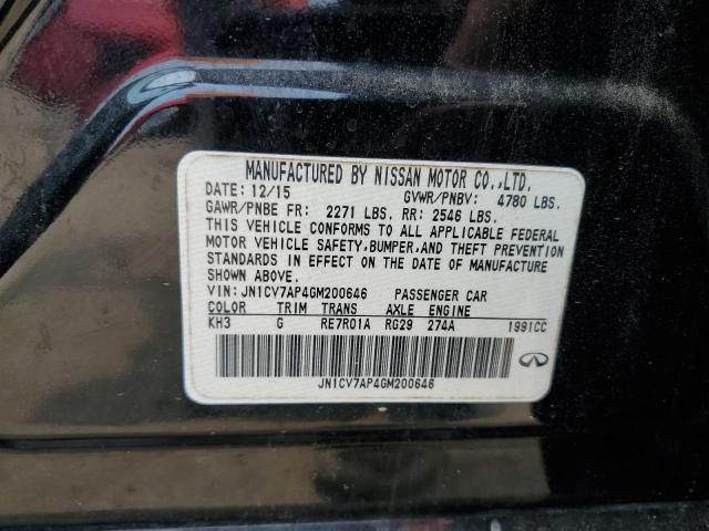 2016 INFINITI Q50 BASE JN1CV7AP4GM200646