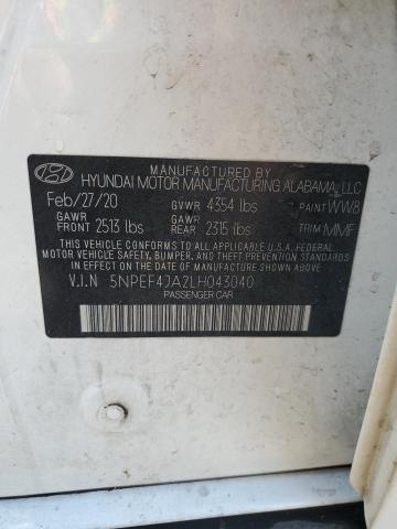5npef4ja2lh043040 - 2020 Hyundai sonata sel - #59057715