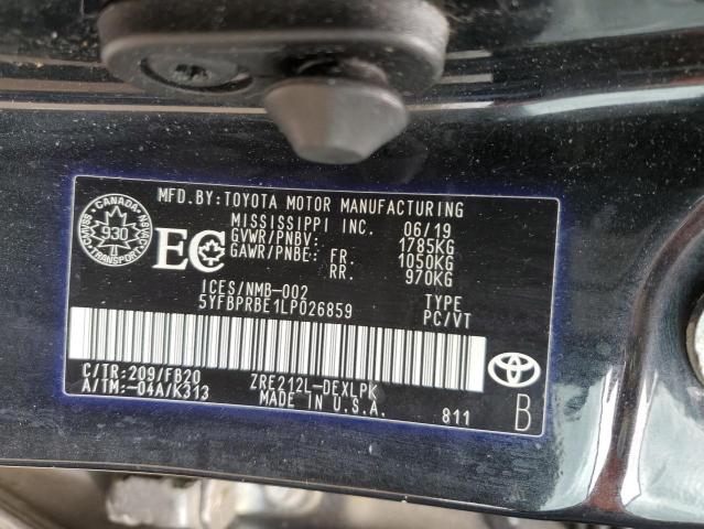 2020 TOYOTA COROLLA LE - 5YFBPRBE1LP026859