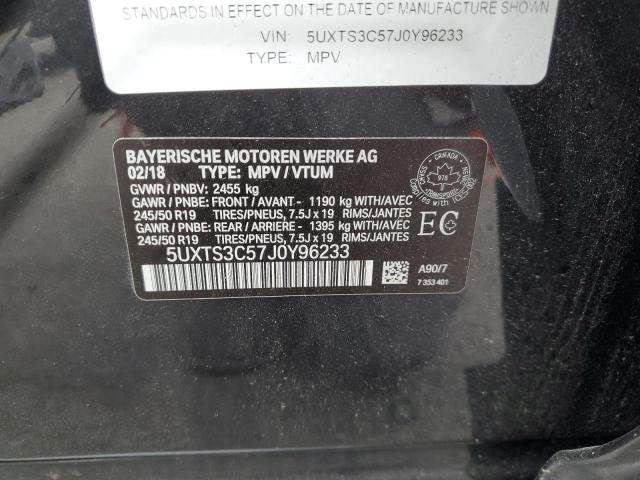 2018 BMW X3 XDRIVEM 5UXTS3C57J0Y96233