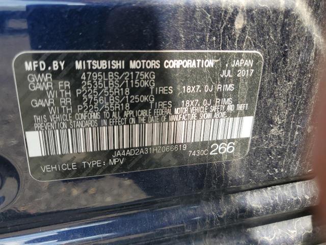 2017 MITSUBISHI OUTLANDER JA4AD2A31HZ066619