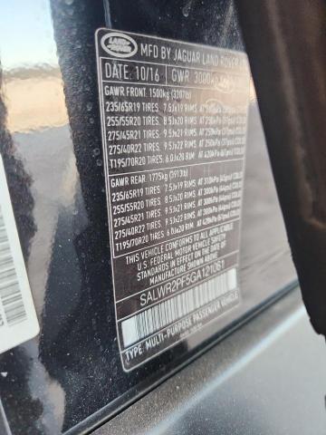 2016 LAND ROVER RANGE ROVE SALWR2PF5GA121061
