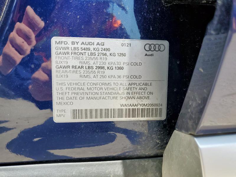 2021 AUDI Q5 PREMIUM - WA1AAAFY0M2050924