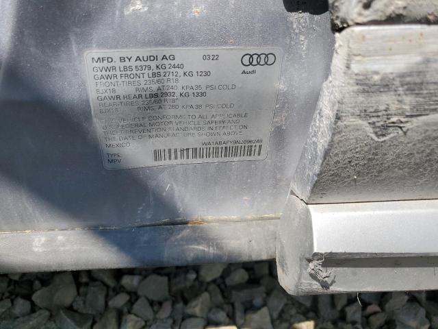 2022 AUDI Q5 PREMIUM WA1ABAFY9N2096248