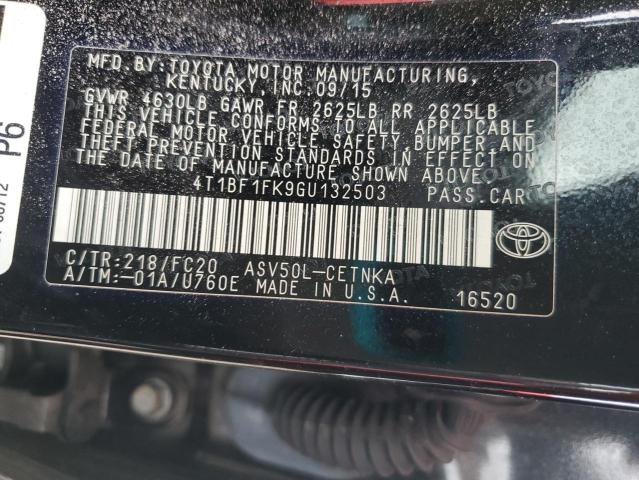 2016 TOYOTA CAMRY LE - 4T1BF1FK9GU132503