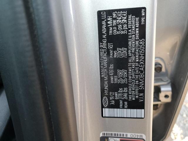 2022 HYUNDAI TUCSON SEL 5NMJBCAEXNH150585