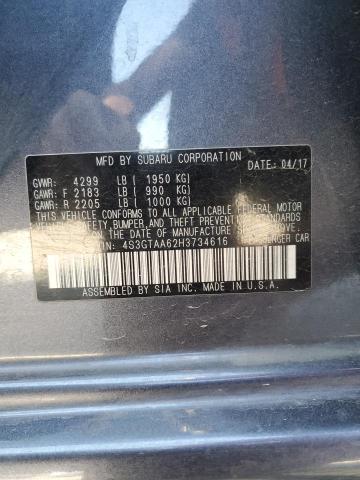 2017 SUBARU IMPREZA 4S3GTAA62H3734616