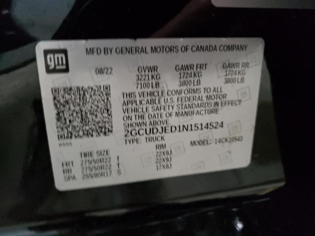 2022 CHEVROLET SILVERADO - 2GCUDJED1N1514524