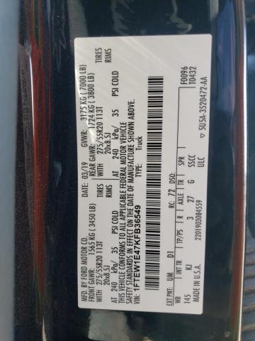 2019 FORD F150 SUPER - 1FTEW1E47KFB36549