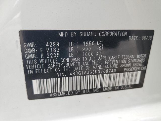 2019 SUBARU IMPREZA SP 4S3GTAJ66K3708740