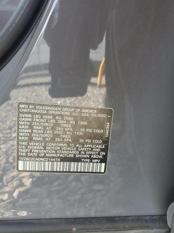 2022 VOLKSWAGEN ATLAS CROS - 1V2SC2CA0NC214474