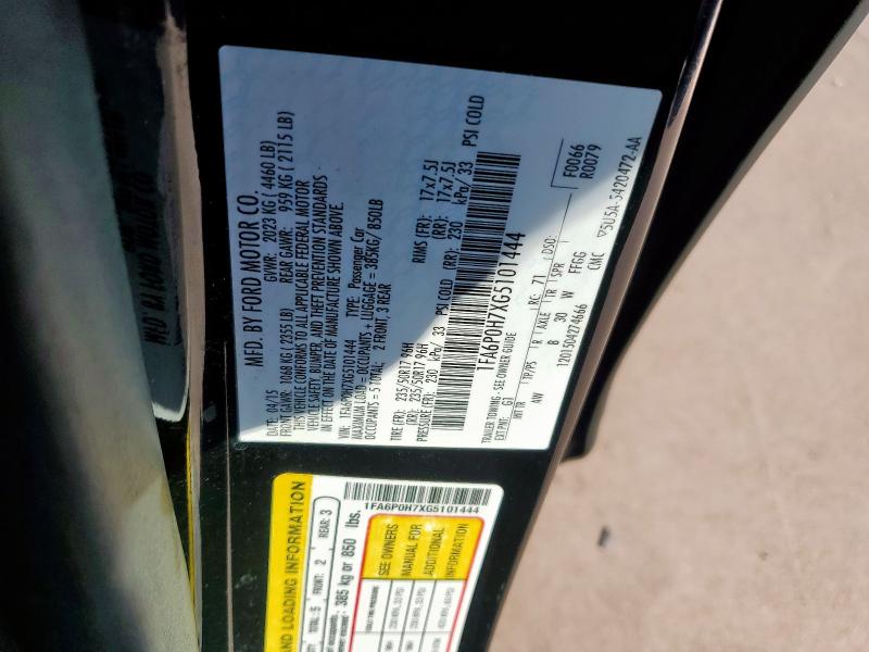2016 FORD FUSION SE - 1FA6P0H7XG5101444