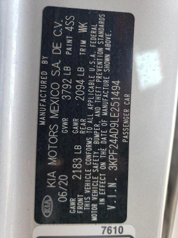 2020 KIA FORTE FE - 3KPF24AD9LE251494