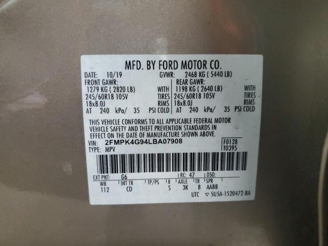2020 FORD EDGE SE 2FMPK4G94LBA07908