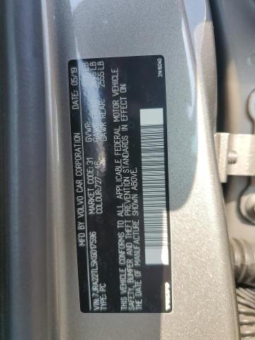 2019 VOLVO S60 T6 INS 7JRA22TL5KG017596