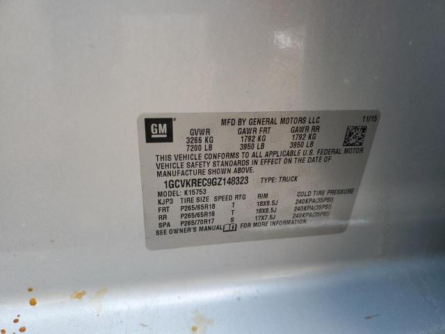2016 CHEVROLET SILVERADO - 1GCVKREC9GZ148323