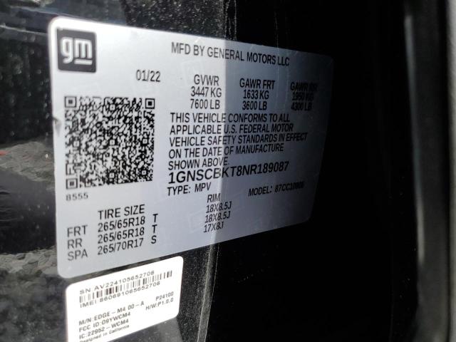 2022 CHEVROLET SUBURBAN C - 1GNSCBKT8NR189087