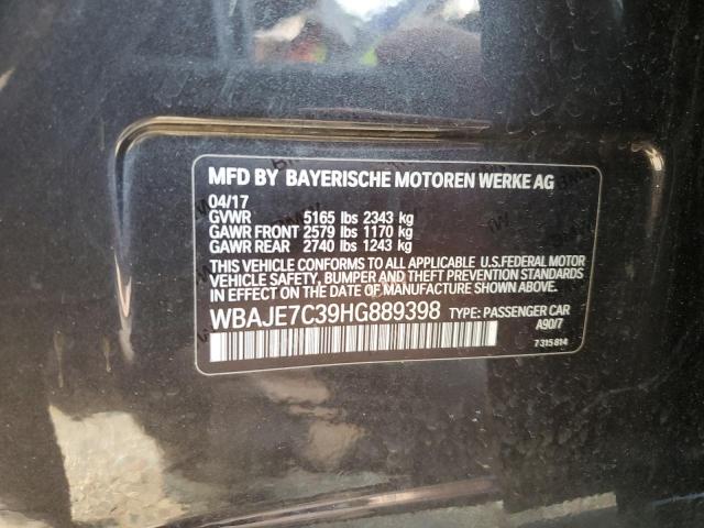 2017 BMW 540 XI WBAJE7C39HG889398