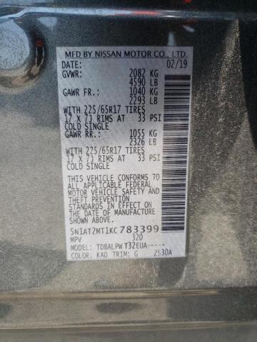 2019 NISSAN ROGUE S - 5N1AT2MT1KC783399
