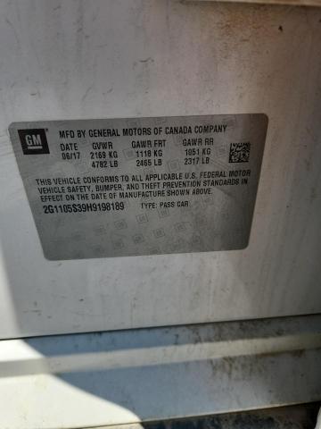 2017 CHEVROLET IMPALA LT 2G1105S39H9198189