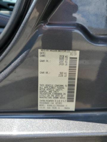 2019 NISSAN ALTIMA SR 1N4BL4CW4KN318352
