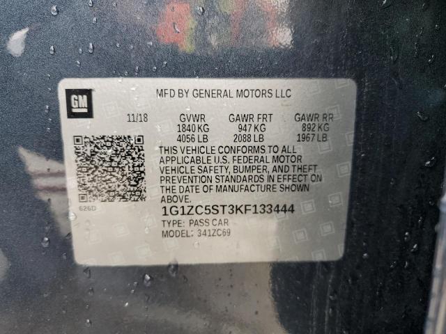 2019 CHEVROLET MALIBU LS 1G1ZC5ST3KF133444