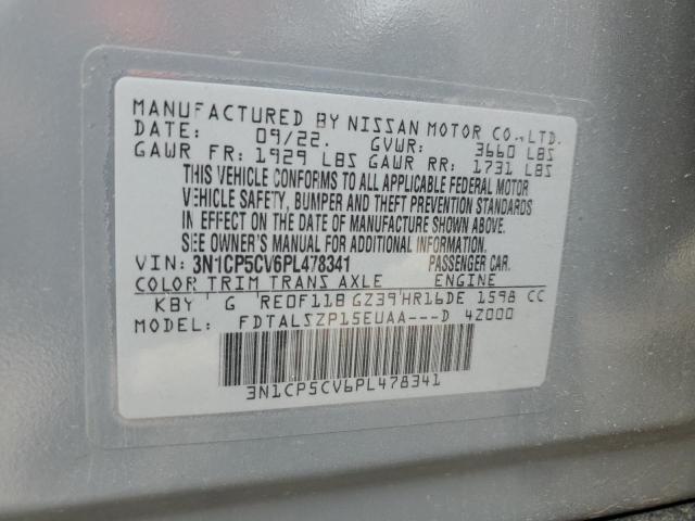 2023 NISSAN KICKS SV 3N1CP5CV6PL478341