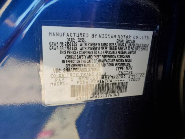2025 NISSAN KICKS S 3N8AP6BA5SL376065