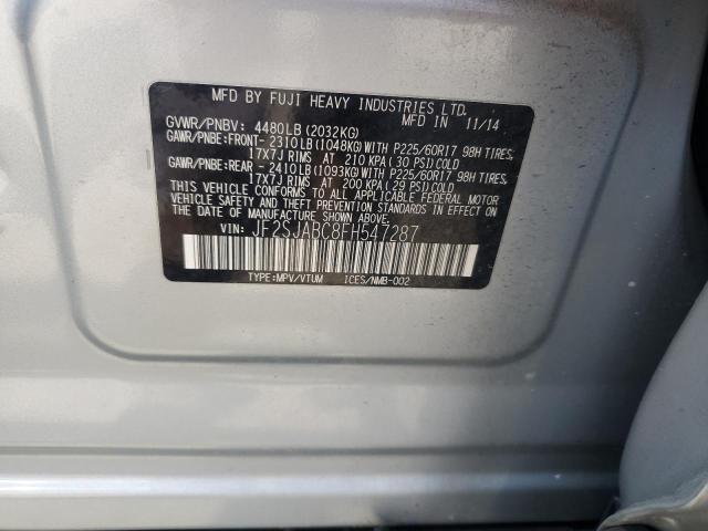 2015 SUBARU FORESTER JF2SJABC8FH547287