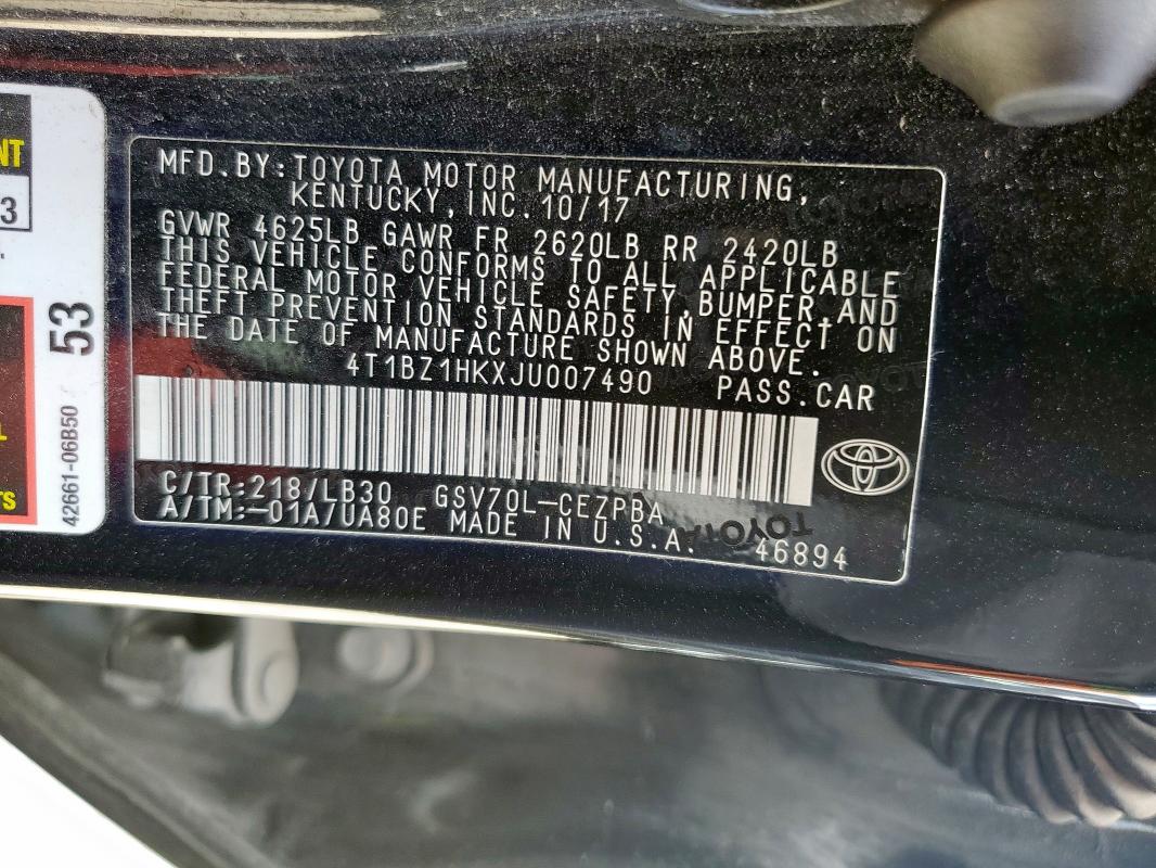2018 TOYOTA CAMRY XSE - 4T1BZ1HKXJU007490