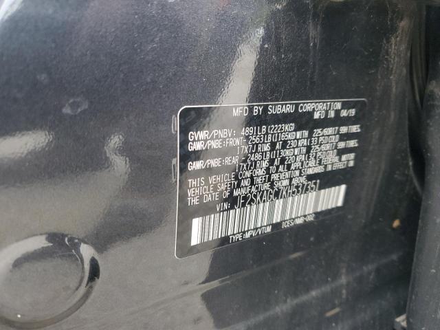 2019 SUBARU FORESTER PREMIUM - JF2SKAGC7KH537351