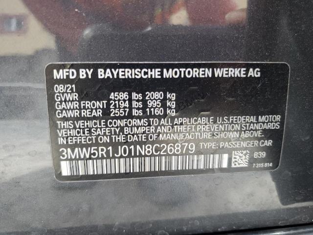2022 BMW 330I 3MW5R1J01N8C26879