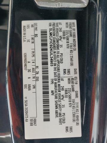 2019 LINCOLN MKC 5LMCJ1C92KUL34903